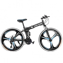 SYCY Bike 26 ins Folding Mountain Bike Shimanos 21 Speed Bicycle Full Suspension MTB Bikes - Comfort Bikes Beach Cruiser Bike