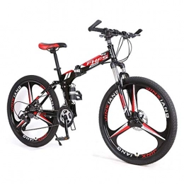 SXXYTCWL Bike Adult Mountain Bike, 24 Inch Wheels, Mountain Trail Bike High Carbon Steel Folding Outroad Bicycles, 21 / 24 / 27-Speed Bicycle Full Suspension MTB Gears Dual Disc Brakes Mountain Bicycle jianyou