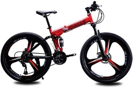 Generic Folding Mountain Bike Comfort & Cruiser Bikes Kids' Bikes Mountain Bikes Folding 24 Inches Wheels City Road Bike Outdoor Folding Bicycle (Color : Red Size : 27 Speed)-27_Speed_Red