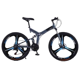 GAOTTINGSD Folding Mountain Bike GAOTTINGSD Adult Mountain Bike Bicycle Mountain Bike Adult MTB Foldable Road Bicycles For Men And Women 26In Wheels Adjustable Speed Double Disc Brake (Color : Gray1, Size : 30 Speed)