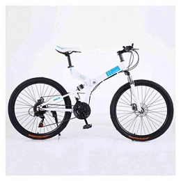 GAOTTINGSD Bike GAOTTINGSD Adult Mountain Bike Bicycle Mountain Bike Adult MTB Foldable Road Bicycles For Men And Women 26In Wheels Adjustable Speed Double Disc Brake (Color : White, Size : 30 Speed)