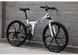 HJRBM Bike HJRBM Folding Mountain Bikes for Men Women， Full Suspension Soft Tail Bike Bicycle， High Carbon Steel Frame， Double Disc Brake 6-11，C，24 inch 27 Speed jianyou (Color : C， Size : 24 inch 27 speed)