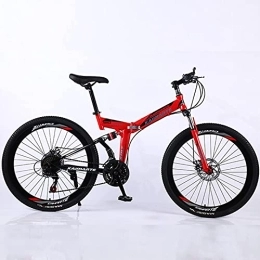JYCCH Bike JYCCH Mountain Bike, Adult Folding Mountain Bike 26 Inch 27Speed Variable Speed Road Bicycle Cycling Off-road Soft Tail Bicycle Men Women Outdoor Sports Ride BU 3 wheels- 26" 21SPD (Rd 40 Wheels 26)