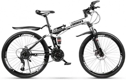 Generic Bike Kids' Bikes Dual Suspension Mountain Bikes 260inch Wheel Folding Mountain Bicycle Bike Sports Leisure Off Road Bike For Adults (Color : Black Size : 21 speed)-21_speed_Black