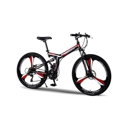 LANAZU Folding Mountain Bike LANAZU Adult Bicycles, Foldable Mountain Bikes, Variable Speed Off-road Bicycles, Suitable for Transportation, Off-road