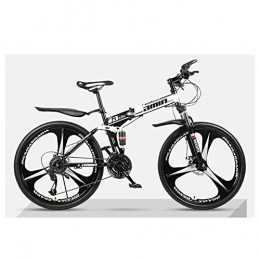 LHQ-HQ Folding Mountain Bike LHQ-HQ Outdoor sports Mountain Bike 30 Speeds Mountain Bike 26' Tire HighCarbon Steel Frame Fork Suspension with Lockout Bicycle Mechanical Dual Disc Brake Outdoor sports Mountain Bike