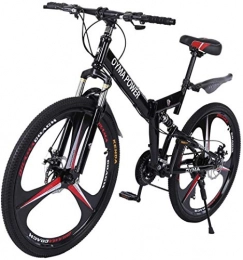 SYCY Bike Outdoor Bicycle - 26 Inch Folding Mountain Bike with 21 Speed Disc Brakes Full Suspension Non-Slip MTB Bikes Mountain Bike