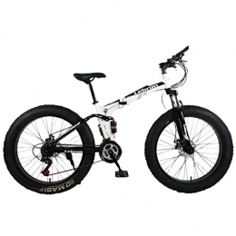 smzzz Bike smzzz Sports Outdoors Commuter City Road Bike Folding 26" Steel Folding Mountain Dual Suspension 4.0Inch Fat Tire Bicycle Can Cycling On Snow Mountains Roads Beaches Etc Red