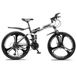 Tbagem-Yjr Bike Tbagem-Yjr High-carbon Steel Folding Mountain Bike, 26 Inch Wheel Freestyle Bike Bicycle (Color : Black, Size : 21 speed)