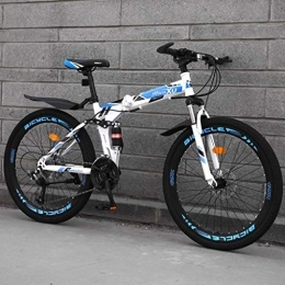 YZ-YUAN Bike YZ-YUAN Outdoor Sports Shock Speed Mountain Bike Bicycle Double Brake Folding Bike 24 / 26 Inch Wheel Dual Disc Brakes Men's Mountain Bike (21 / 24 / 27 / 30 Variable Speed) (Color : C-26in, Size : 24 speed
