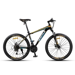  Bike 24 Inch Mountain Bike with High Carbon Steel Frame and Double Disc Brake, 24 Speed Mountain Bike with Suspension Fork, Mens / Womens Hardtail Mountain Bicycle for Adults