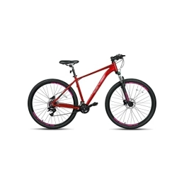  Mountain Bike Bicycles for Adults Mountain Bike for Men Adult Bicycle Aluminum Hydraulic Disc-Brake 16-Speed with Lock-Out Suspension Fork (Color : Red, Size : Small)