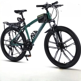 DADHI  DADHI 26-inch Bicycle, Speed Mountain Bike, Outdoor Sports Road Bike, High Carbon Steel Frame, Suitable for Adults (Green 27 speeds)