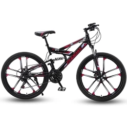 FAXIOAWA Bike FAXIOAWA 26 Inch Mountain Bike with 21 / 24 / 27 / 30 Speeds, All-Terrain Bicycle with Full Suspension Dual V-Brakes Adjustable Seat for Dirt Sand Snow More, Adult Road Bike for Men or Women