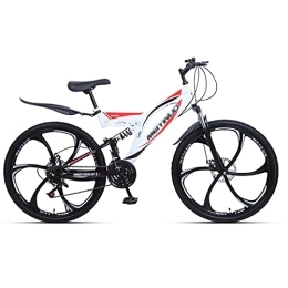 FAXIOAWA Bike FAXIOAWA Children's bicycle 26 Inches Mountain Bike, Full Suspension 27 Speed ​​Gears Disc Brakes MTB Bicycle Dual Disc Brake, for Men and Women (Color : Style4, Size : 26inch24 speed)