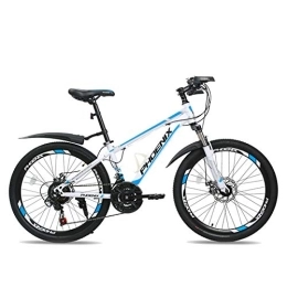 FUFU  FUFU Mountain Bike, 24 Inch 21-Speed Bicycle Full Suspension ​​Gears Dual Disc Brakes Mountain Bicycle, 3 Colors (Color : A)