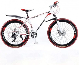 HJRBM Bike HJRBM 26In 27-Speed Mountain Bike for Adult， Lightweight Aluminum Alloy Full Frame， Wheel Front Suspension Mens Bicycle， Disc Brake 6-11，Black 1 jianyou (Color : Red 5)