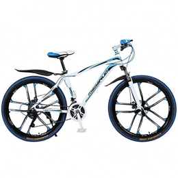 JLFSDB Bike JLFSDB Mountain Bike 26 Inch Mountain Bicycles 21 / 24 / 27 Speeds Lightweight Aluminium Alloy Frame Full Suspension Disc Brake Unisex (Color : Blue, Size : 21speed)