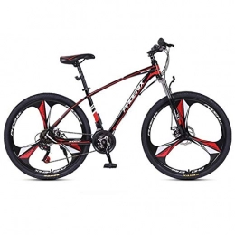 JLFSDB Bike JLFSDB Mountain Bike, Carbon Steel Frame Men / Women Hardtail Bicycles, Dual Disc Brake Front Suspension, 26 / 27.5 Inch Wheel (Color : Red, Size : 26inch)