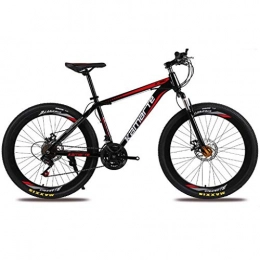 JLFSDB Bike JLFSDB Mountain Bike Mountain Bicycle 21 / 24 / 27 Speed Front Suspension MTB Carbon Steel Frame 26”Spoke Wheels (Color : Black, Size : 21speed)
