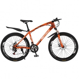 JLFSDB Bike JLFSDB Mountain Bike Mountain Bike 26" Unisex Ravine Bike Carbon Steel Frame 21 / 24 / 27 Speeds Disc Brake Front Suspension Spoke Wheel (Color : Orange, Size : 21speed)