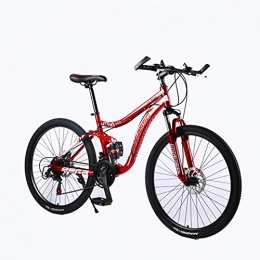 laonie Bike laonie Mountain Bike Variable Speed Bicycle 24 / 26 inch Adult Bike Male and Female Students Bicycle Double Disc Brake Mountain Bike-Red_24 inch