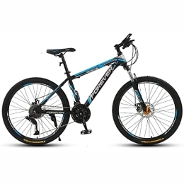 LapooH  LapooH 26 Inch Mountain Bikes, 21 / 24 / 27 / 30Speed High-carbon Steel Mountain Bike, Mountain Bicycle Suspension Adjustable Seat Outroad Bicycles, Blue, 30 speed