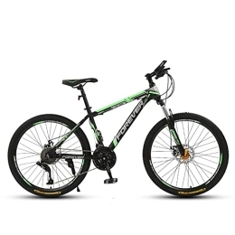 LapooH  LapooH 26 Inch Mountain Bikes, 21 / 24 / 27 / 30Speed High-carbon Steel Mountain Bike, Mountain Bicycle Suspension Adjustable Seat Outroad Bicycles, Green, 27 speed