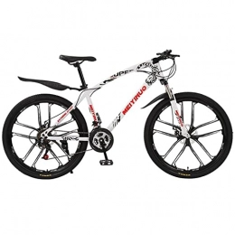 LZZB Bike LZZB 26" Wheel Adults Mountain Bike 21 / 24 / 27 Speed Full Suspension Mountain Bicycle Suitable for Men and Women Cycling Enthusiasts(Size:21 Speed, Color:Red) / White / 24 Speed