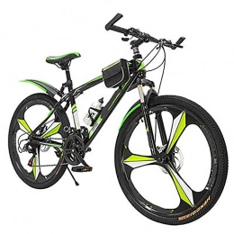 WXXMZY Mountain Bike Men's And Women's Mountain Bikes, 20-inch Wheels, High-carbon Steel Frame, Shift Lever, 21-speed Rear Derailleur, Front And Rear Disc Brakes, Multiple Colors (Color : Green, Size : 20)