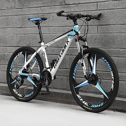 UYHF Bike UYHF 26'' Folding Mountain Bikes, 21 / 24 / 27 Speed MTB Bikes, Full Suspension 3-Spoke 26 Inch Wheels, Anti-Slip Bicycle for Man / Woman / Teen【Top Configuration】 White-Blue-27 speed