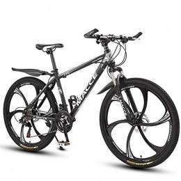 WGYDREAM Bike WGYDREAM Mountain Bike, 26" MTB Mens Womens Ravine Bike Carbon Steel 21 24 27 Speed Mountain Bicycle, Dual Disc Brake Front Suspension (Color : Black, Size : 27-speed)