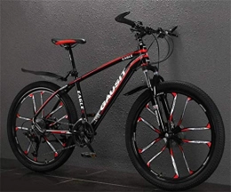 WJSW Bike WJSW 26 Inch Mountain Bike For Adults, Riding Damping Dual Suspension Mens MTB Road Bicycle (Color : Black red, Size : 27 speed)