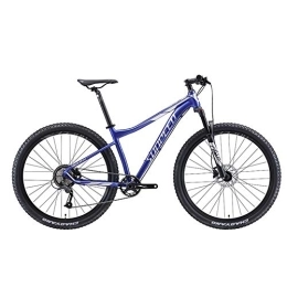 WJSW Bike WJSW 9 Speed Mountain Bikes, Aluminum Frame Men's Bicycle with Front Suspension, Unisex Hardtail Mountain Bike, All Terrain Mountain Bike, Blue, 29Inch