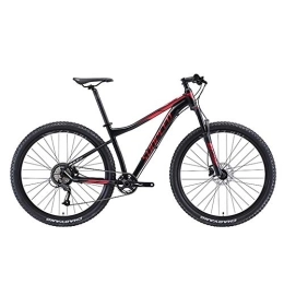 WJSW Bike WJSW 9 Speed Mountain Bikes, Aluminum Frame Men's Bicycle with Front Suspension, Unisex Hardtail Mountain Bike, All Terrain Mountain Bike, Red, 27.5Inch