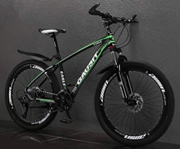 WJSW Bike WJSW Aluminum Alloy Mountain Bike, 26 Inch Off-road Damping Sports Leisure Outdoor (Color : Dark green, Size : 30 speed)