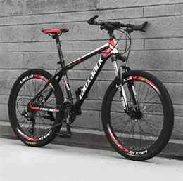 WJSW Bike WJSW Mountain Bike, 26 Inch Dual Suspension Sports Leisure City Road Bicycle (Color : Black red, Size : 21 speed)