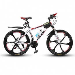 XER Bike XER Mens' Mountain Bike, 17" Inch Steel Frame, 27 Speed Fully Adjustable Shock Unit Front Suspension Forks, Red, 27speed