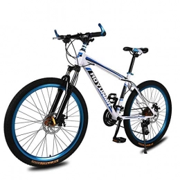 XER Bike XER Mens' Mountain Bike, 24 Speed 26 inch Aluminum Frame, Fully Adjustable Front Suspension Forks Bicycle Disc Brakes, Blue, 27speed