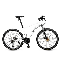 zcyg Bike zcyg 26 Inch Mountain Bike 27 Speed MTB Bicycle With Suspension Fork, Dual-Disc Brake For Men Womens Bikes(Size:26inch, Color:White)