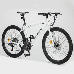 zcyg Bike zcyg Mountain Bike, 24 / 26 Inch Wheels, 24-Speed, Steel Frame, Front And Rear Brakes(Size:24inch, Color:White)