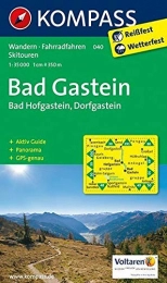  Mountain Biking Book ompass WK040 Bad Gastein-Bad Hofgastein-Dorfgastein: Wandelkaart 1:35 000