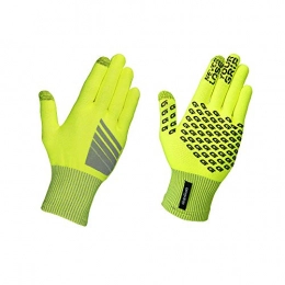 GripGrab Mountain Bike Gloves GripGrab Unisex's Primavera Midseason Touchscreen Knitted Cycling Gloves Full-Finger Anti-Slip Highly Visible Liners Winter, Yellow Hi-Vis, X Small