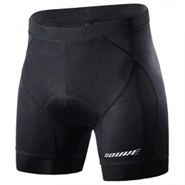 Souke Sports Mountain Bike Short Souke Sports Men's Cycling Underwear Shorts 4D Padded Bike Bicycle MTB Liner Shorts with Anti-Slip Leg Grips (Black, Medium)