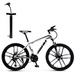 CXQ Fahrräder CXQ 26 Zoll Mountainbike Fahrrad, Mountain Sport Bike, Langlaufrad mit 30-stufigen integrierten Rädern zur Geschwindigkeitsänderung Für Erwachsene beim Pendeln / Reiten im Freien, White Black