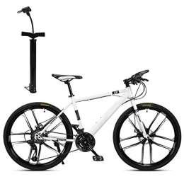 CXQ Fahrräder CXQ 26-Zoll-Mountainbikes für Erwachsene, Mountain Trail Bike, 30-Gang-Doppelscheibenbremsen und Urban Mountainbike mit integrierter Radgeschwindigkeit für Männer und Frauen im Freien reiten, Weiß