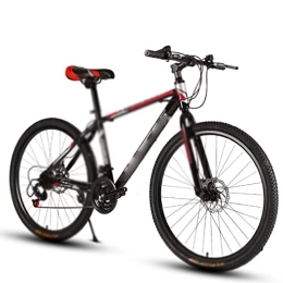  Mountainbike Fahrräder für Erwachsene, 24-Zoll-Mountainbike, 21 Speed für Erwachsene, variabel, Speed Bike, Cross-Country Racing Car mit One Wheel (Color : Black Red, Size : 21-Speed)