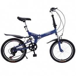 GWM Fahrrad-Folding Doppel Dämpfende Erwachsener Mountainbike-Blau, Variable Speed ​​Fahrrad
