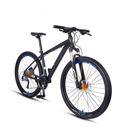 HY-WWK Mountainbikes, Abschließbare Vorderradgabel 27,5 Zoll Fahrrad Für Erwachsene Doppelscheibenbremse Rahmen Aus Aluminiumlegierung 27-Gang, Blau,Blau