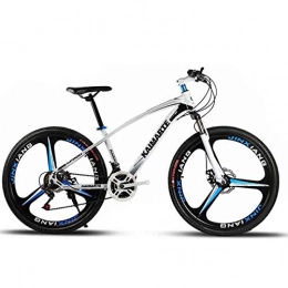 MIAOYO 26-Zoll-Outdoor-Sport-Mountainbike, Doppelte Scheibenbremse, Offroad-Erwachsener Im Freien Fahrrad, Aluminiumlegierungsräder,Weiß,24speed
